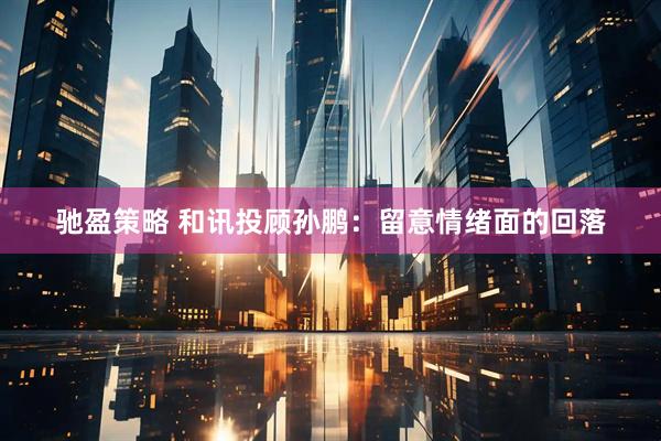 驰盈策略 和讯投顾孙鹏：留意情绪面的回落