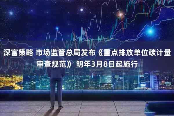 深富策略 市场监管总局发布《重点排放单位碳计量审查规范》 明年3月8日起施行