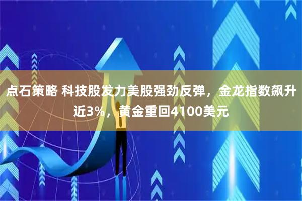 点石策略 科技股发力美股强劲反弹,金龙指数飙升近3%,黄金重回4100美元