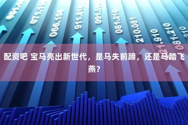 配资吧 宝马亮出新世代，是马失前蹄，还是马踏飞燕？